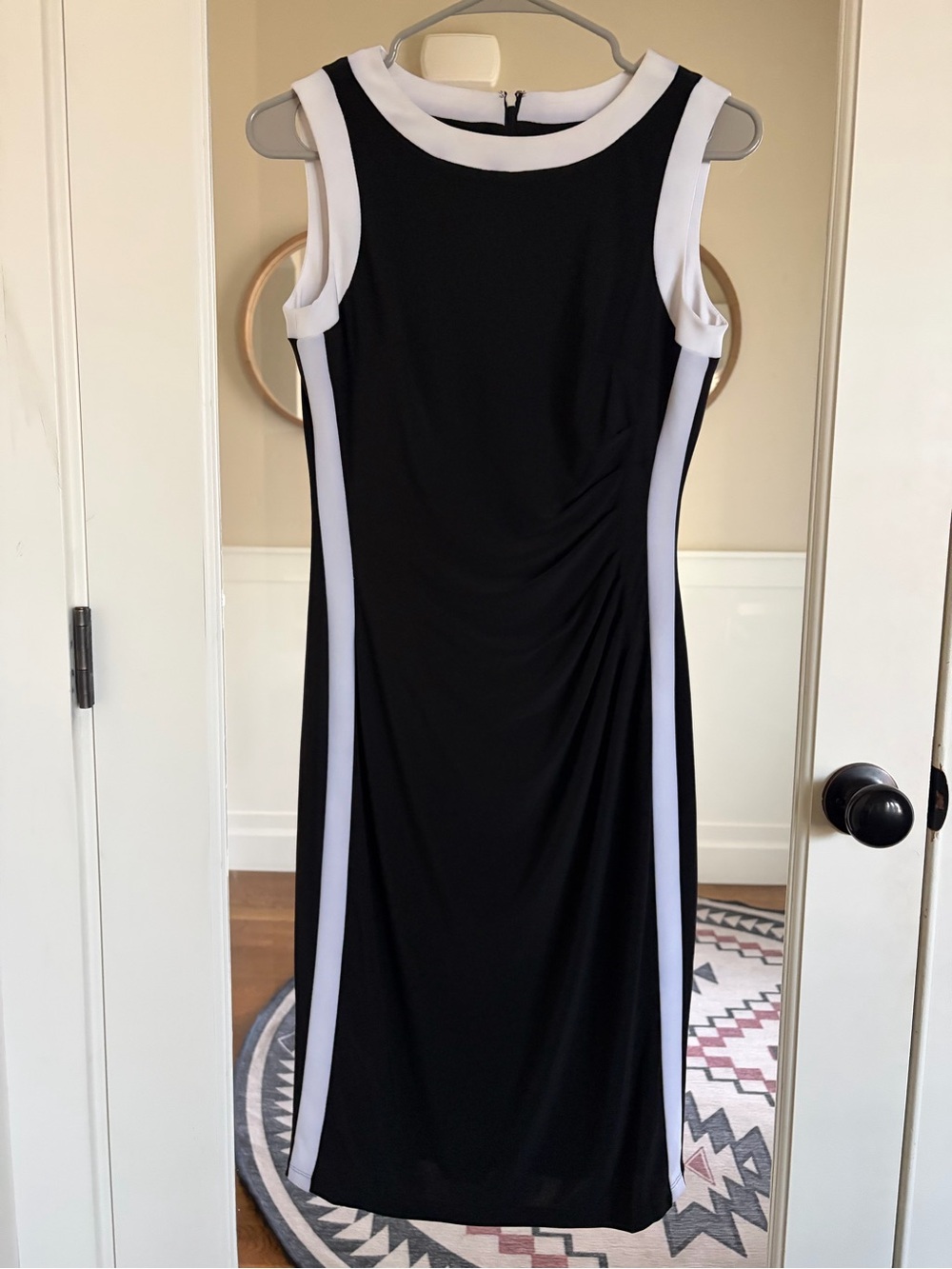 Lauren Ralph Lauren Black Sheath Dress with White Trim